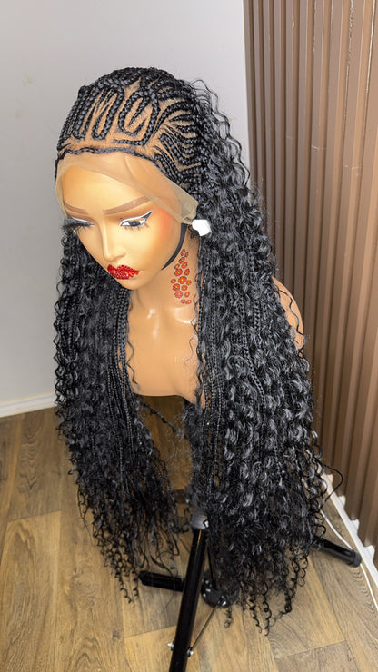French braided boho braided wig