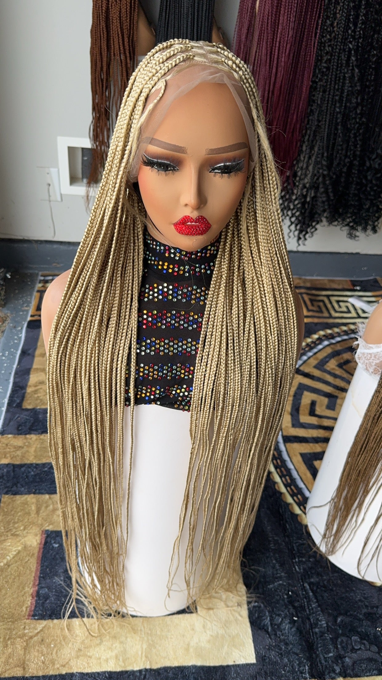 Luxury blonde 613 knotless braided wig