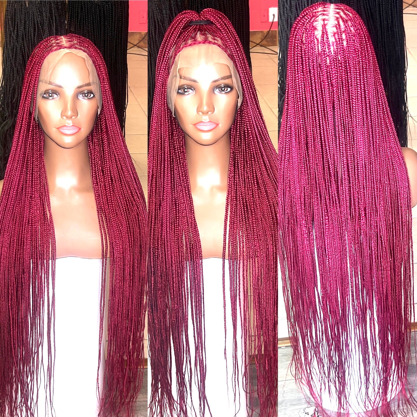 Knotless box braided wig