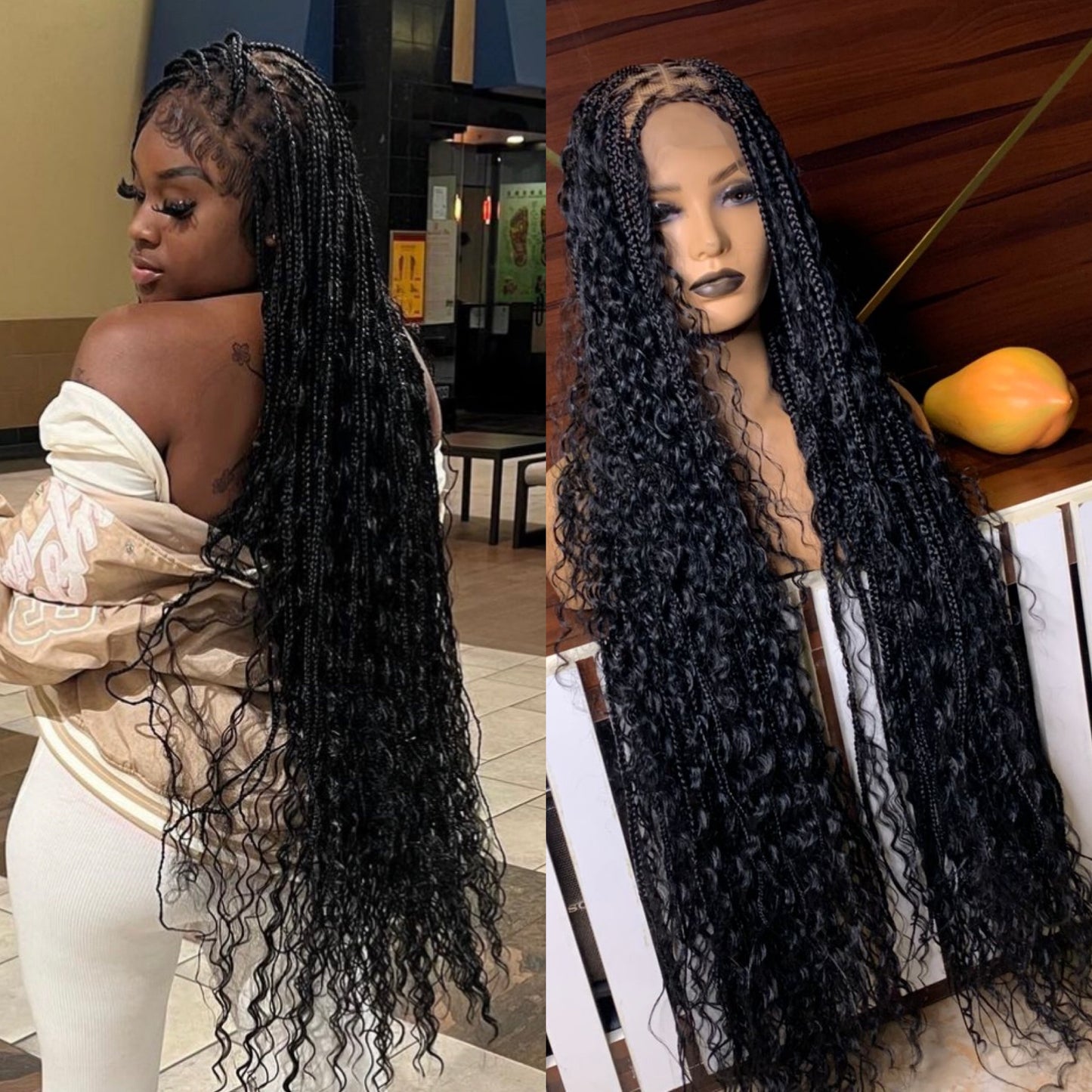 BOHO Knotless Braided wig