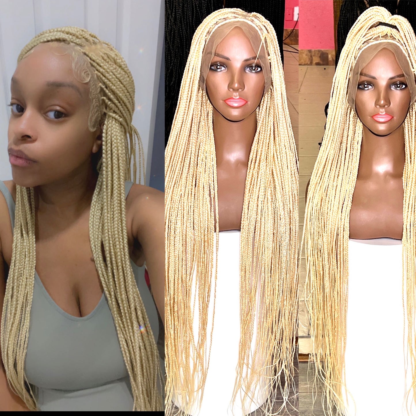 40inches blonde(613 ) braided wig