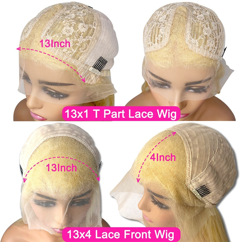 Honey Blonde Lace Front Wig Human Hair Wigs For Women Brazilian Hair Pre Plucked 30 32 Inch 13x4 Body Wave 613 Lace Frontal Wig