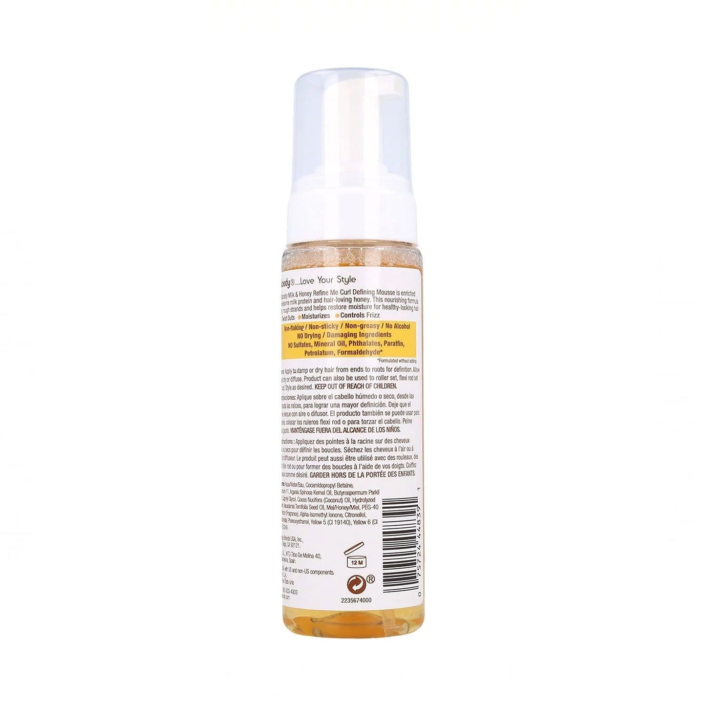 Lottabody Milk Honey Define Me Curl Defining Mousse 7 Oz