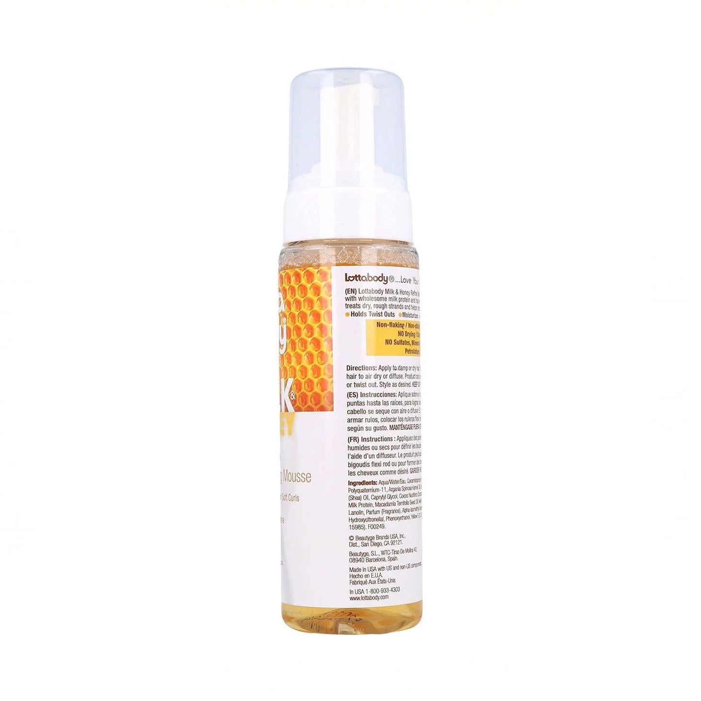 Lottabody Milk Honey Define Me Curl Defining Mousse 7 Oz