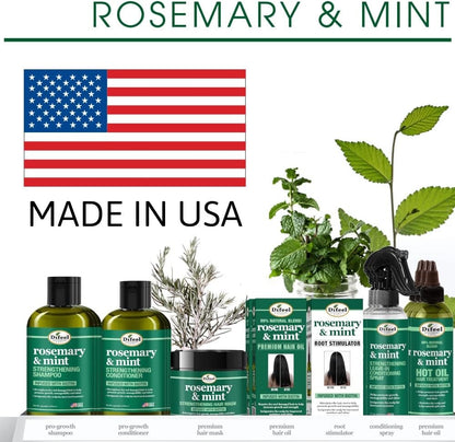 Difeel Rosemary and Mint Premium Hair Oil with Biotin 8 oz. - Made with Natural Mint & Rosemary Oil for Hair Growth