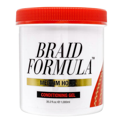 EBIN NEW YORK Braid Formula Conditioning Gel, Medium Hold | Great for Braiding, Twisting, Edges, No Residue, No Flaking, Strong Hold, High Shine, Smoothing with Clean & Aloe Vera Scent