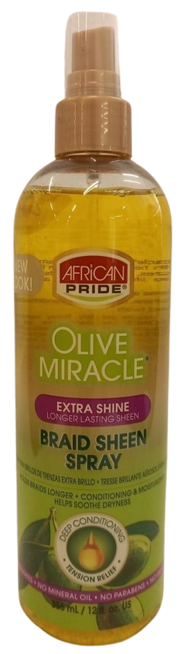 African Pride Olive Miracle Braid Sheen Spray