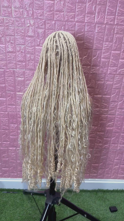 Blonde braids boho