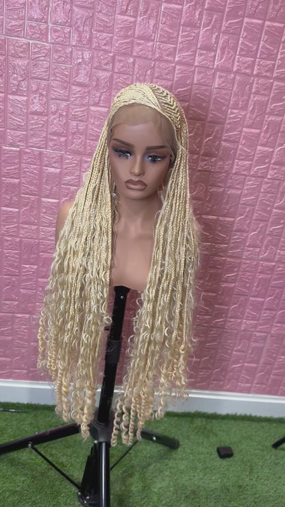 Blonde braids boho