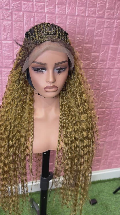 Blonde braids front boho clearance sales