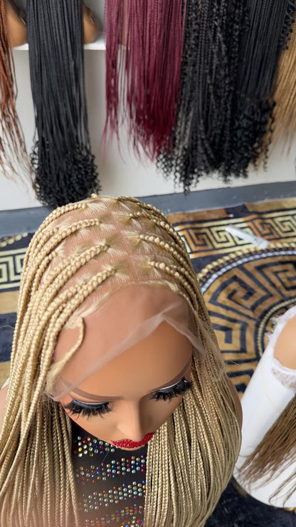 Luxury blonde 613 knotless braided wig