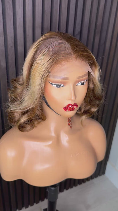 Bounce curl blonde mix highlights