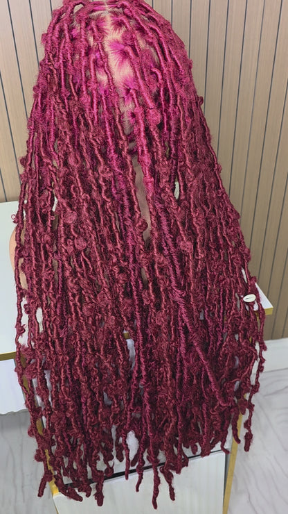 Burgundy  locs