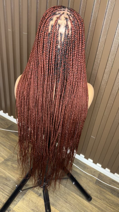 Color 350 knotless braided wig