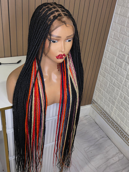 Peek a boo  knotless braided wig fullace