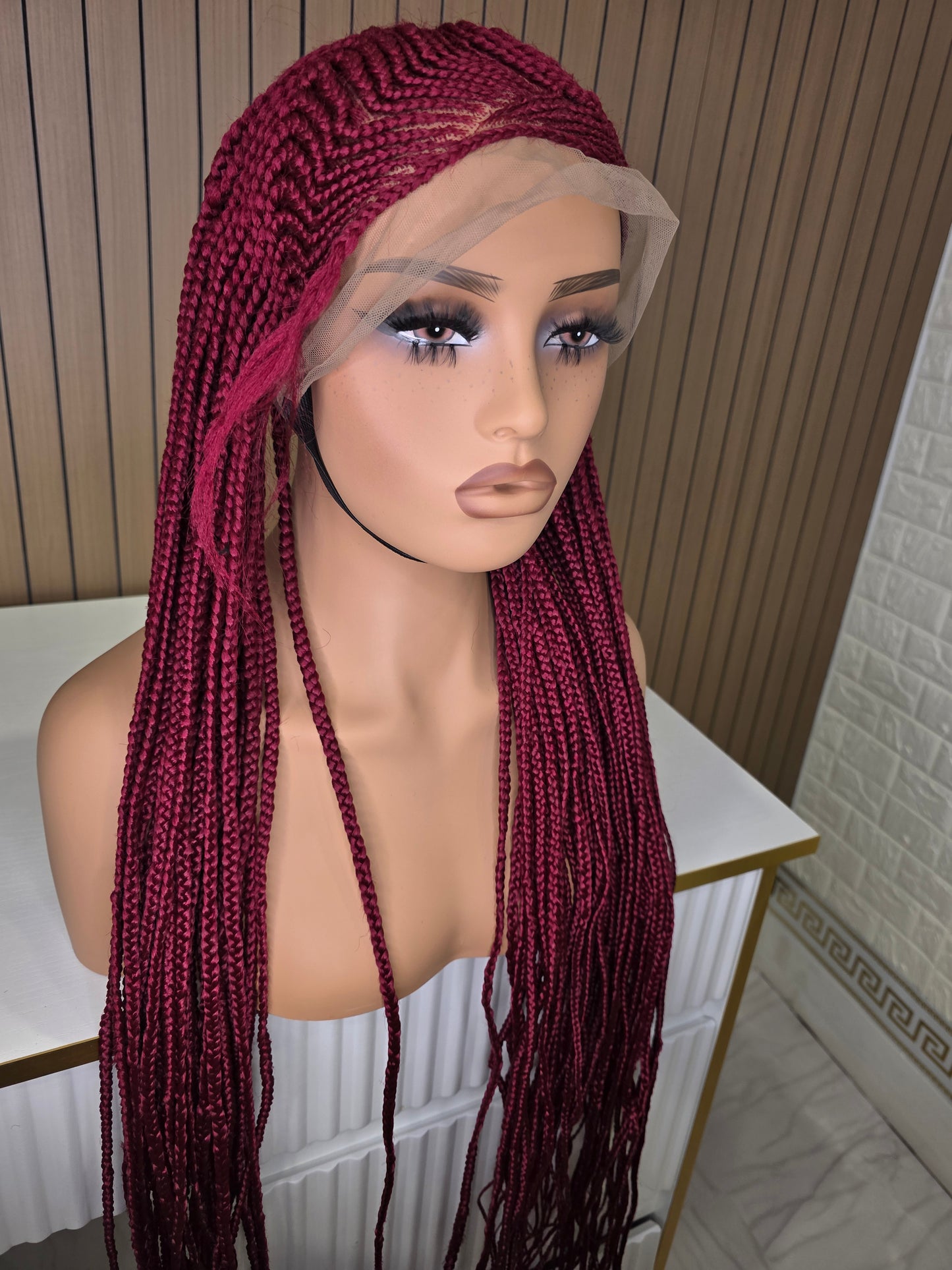 Wig minat burgundy