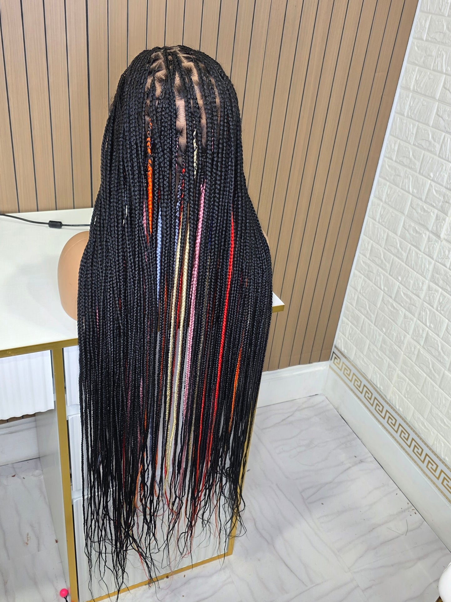Peek a boo  knotless braided wig fullace