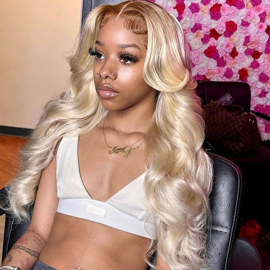 Honey Blonde Lace Front Wig Human Hair Wigs For Women Brazilian Hair Pre Plucked 30 32 Inch 13x4 Body Wave 613 Lace Frontal Wig